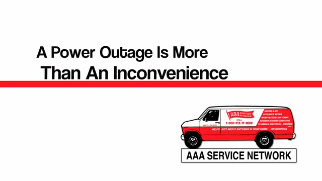 Power Outage infographic with AAA Service Network van