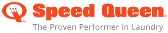 Speed Queen logo in bold red with icon, plus gray tagline, "The Proven Performer in Laundry"—trusted by AAA Service Network’s team.