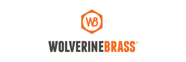 The Wolverine Brass logo features an orange hexagon with "WB" above "WOLVERINEBRASS" in bold gray and orange, reflecting quality parts.